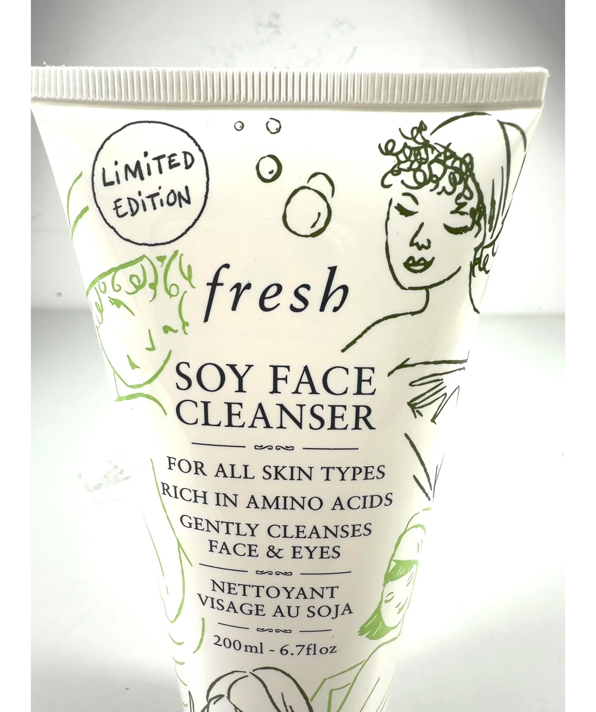 fresh SOY FACE CLEANSER, size 200ml — label