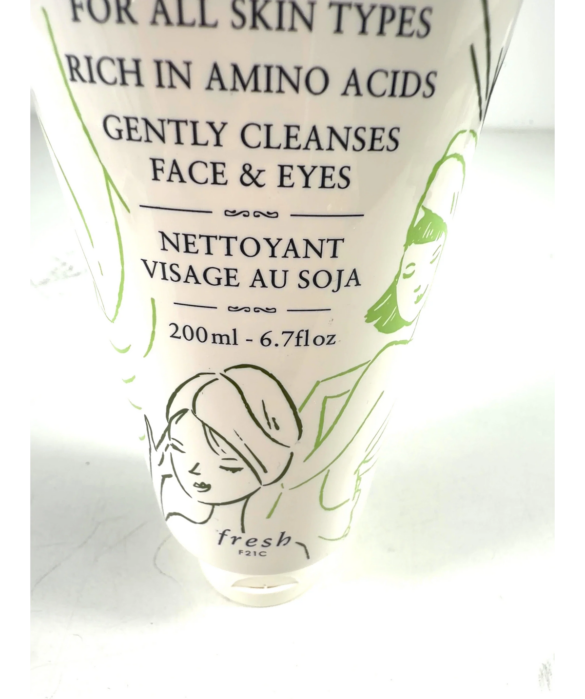 fresh SOY FACE CLEANSER, size 200ml — care label