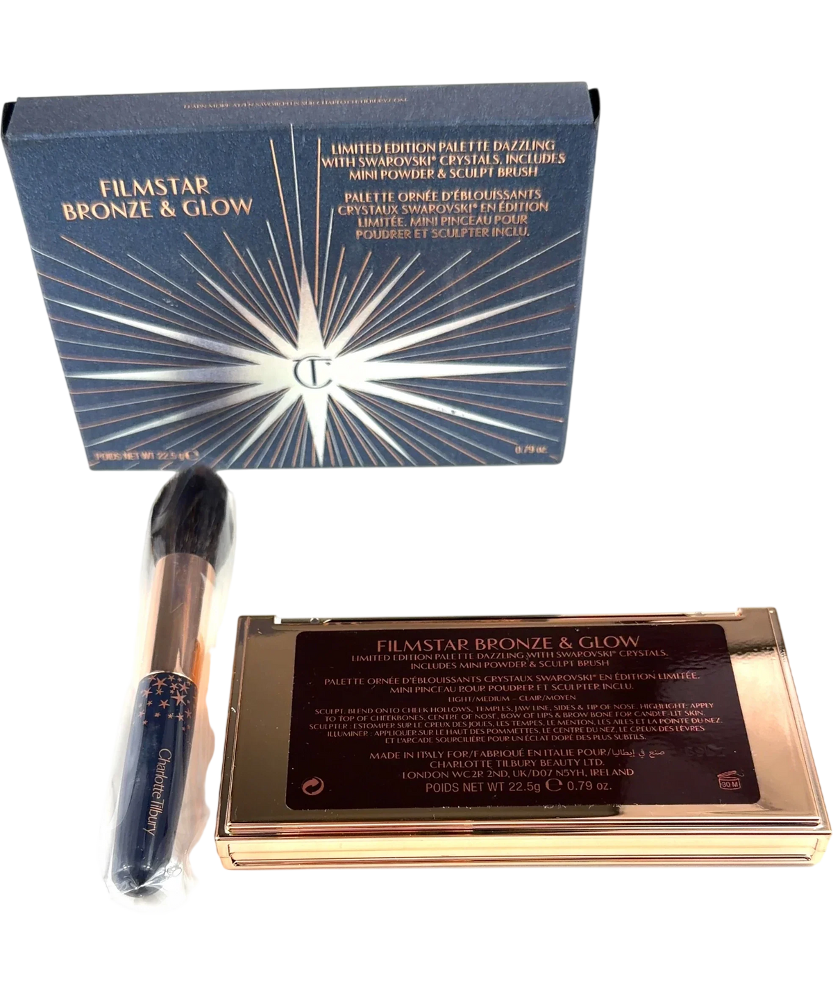 Charlotte Tilbury Light/Medium - Clair/Moyen FILMSTAR BRONZE & GLOW, size 22.5g — back