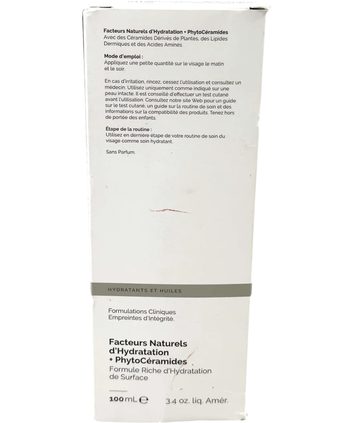 The Ordinary Natural Moisturizing Factors + PhytoCeramides, size 100ml — back