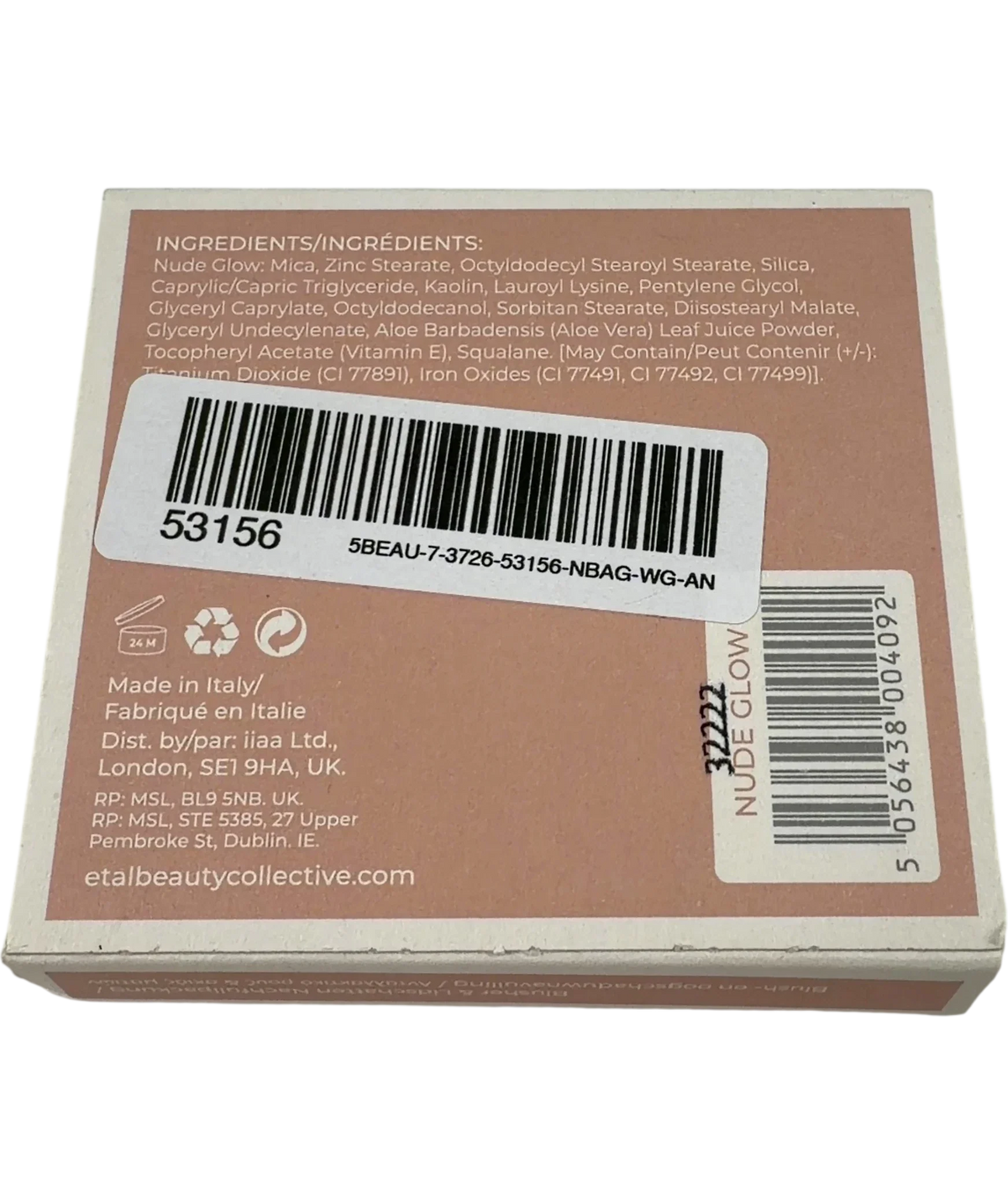 et al. Nude Glow COMPLEXION GLOW, size 7g — back