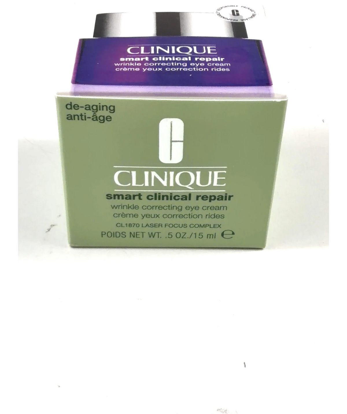 Clinique smart clinical repair wrinkle correcting eye cream, size 15ml — label