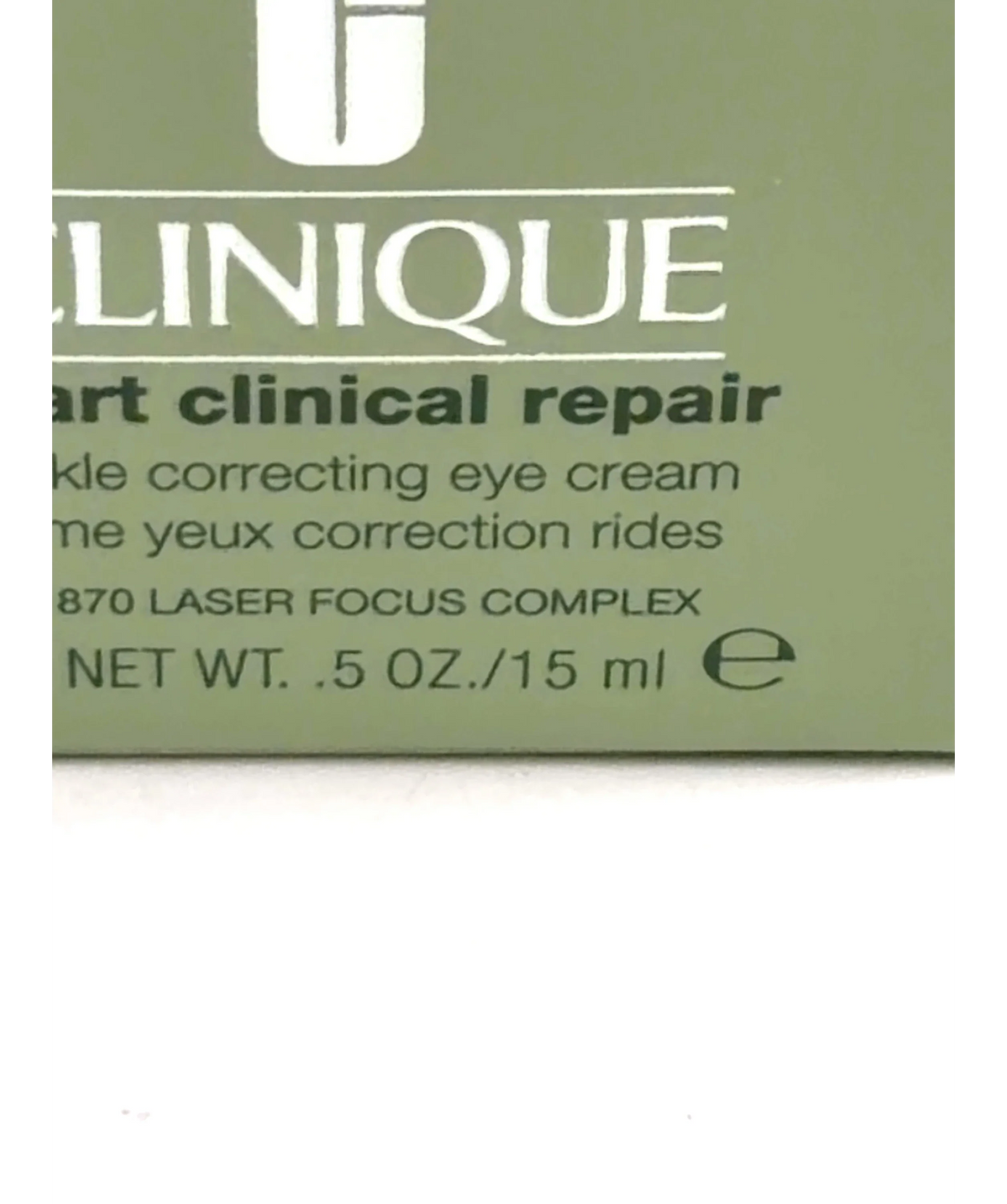 Clinique smart clinical repair wrinkle correcting eye cream, size 15ml — care label