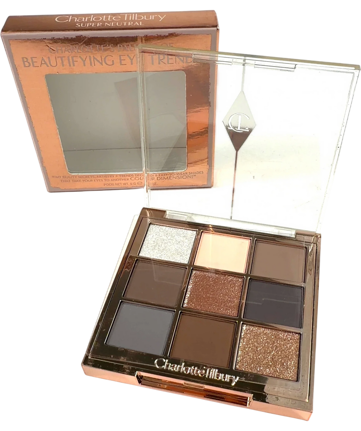 Charlotte Tilbury Super Neutral Palette of Beautifying Eye Trends, size 9g — front