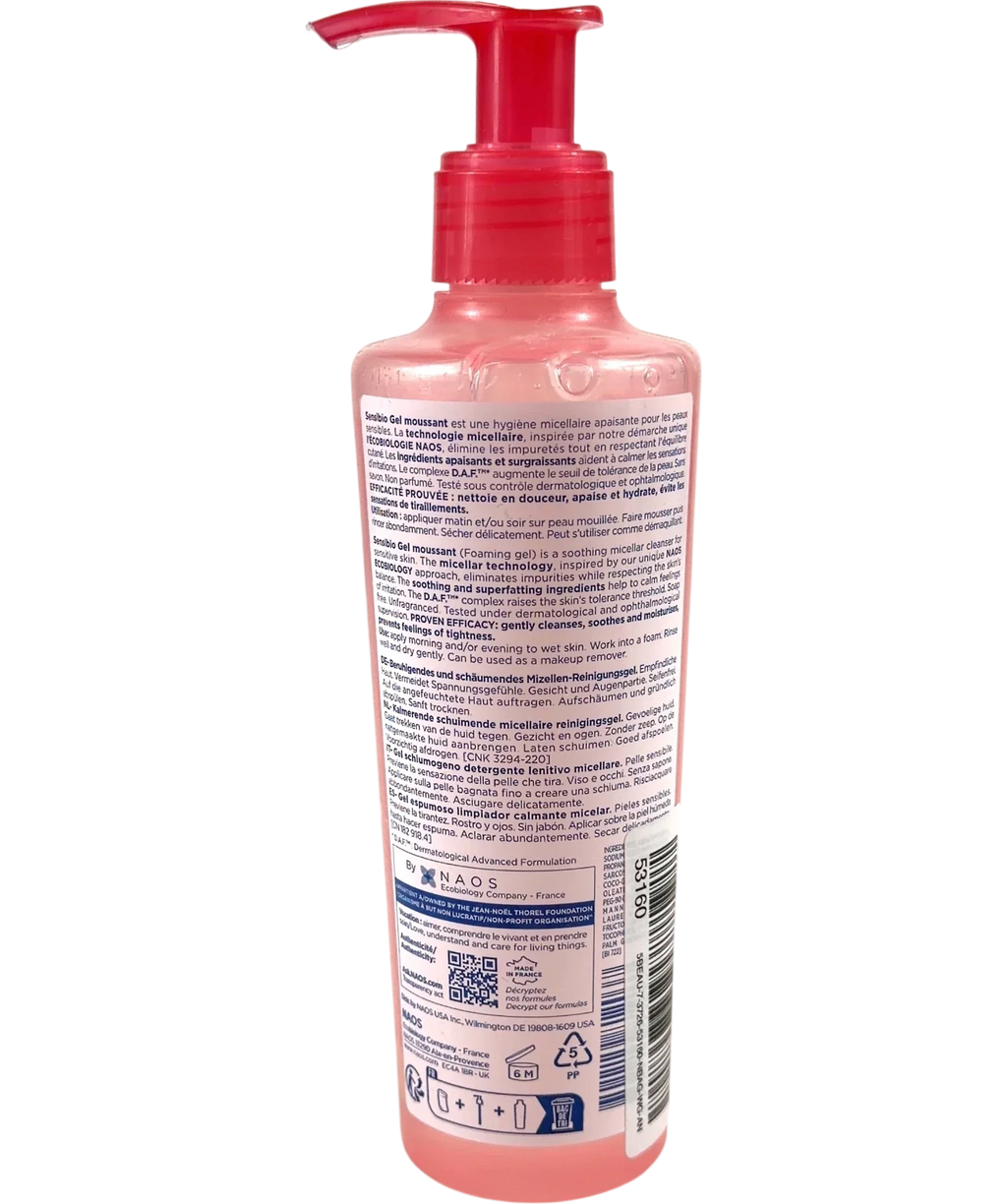 Bioderma Sensibio Gel Moussant, size 200ml — back