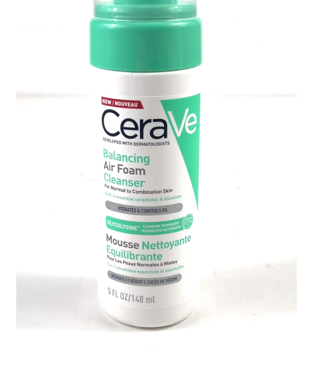 Cerave Balancing Air Foam Cleanser, size 148ml — label