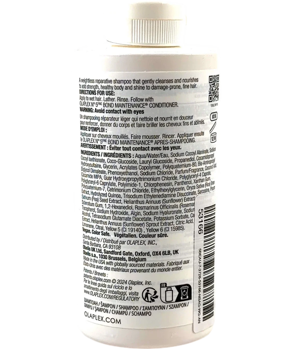 Olaplex Nº.4-Fine Bond Maintenance™ Volumizing Shampoo, size 250ml — back