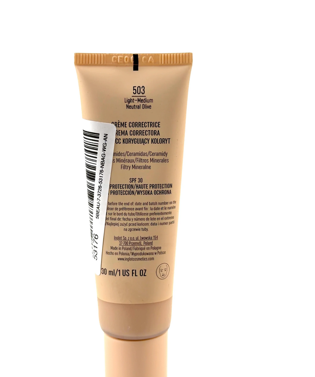 Inglot 503 Light-Medium Neutral Olive Skin-Perfecting CC Face Cream, size 30ml — fabric detail
