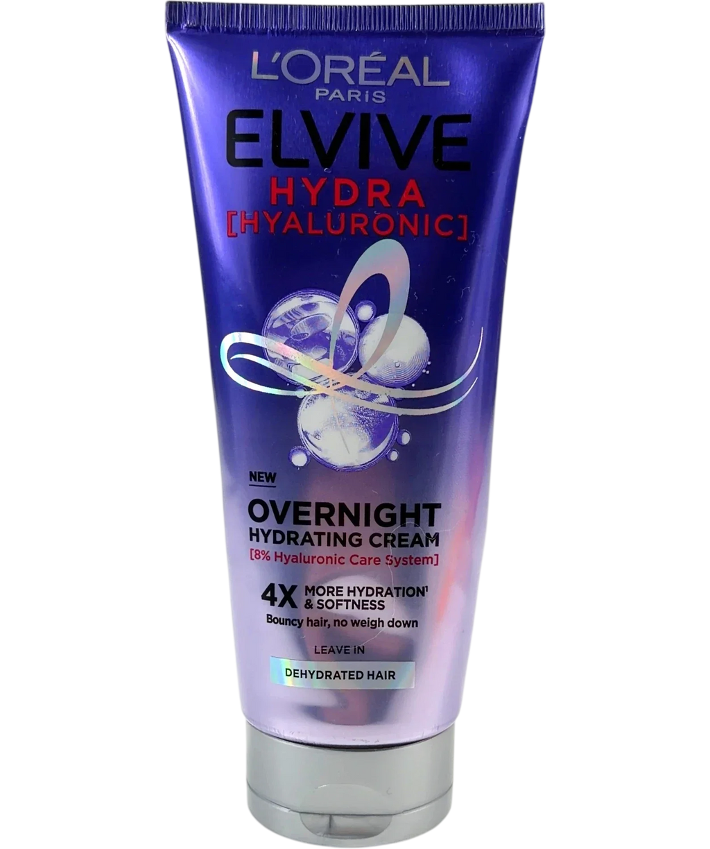 L'Oréal ELVIVE HYDRA [HYALURONIC] OVERNIGHT HYDRATING CREAM, size 200ml — front