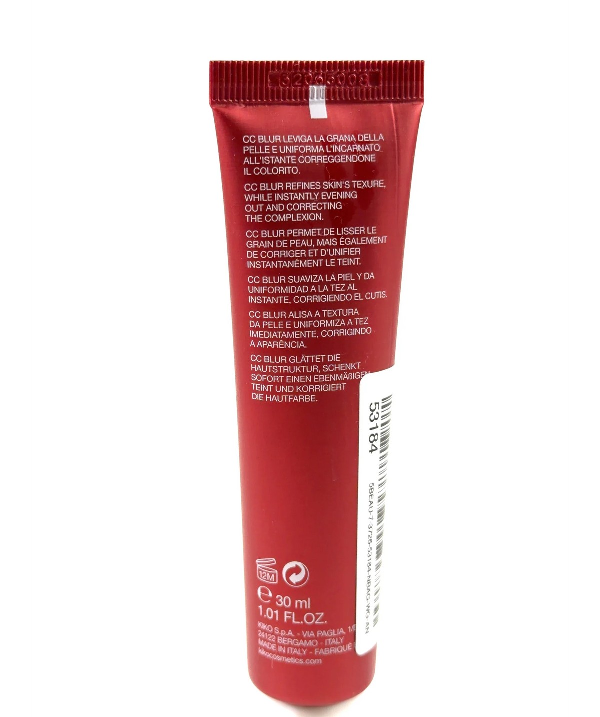 KIKO NEUTRAL SKIN TRAINER CC BLUR, size 30ml — fabric detail
