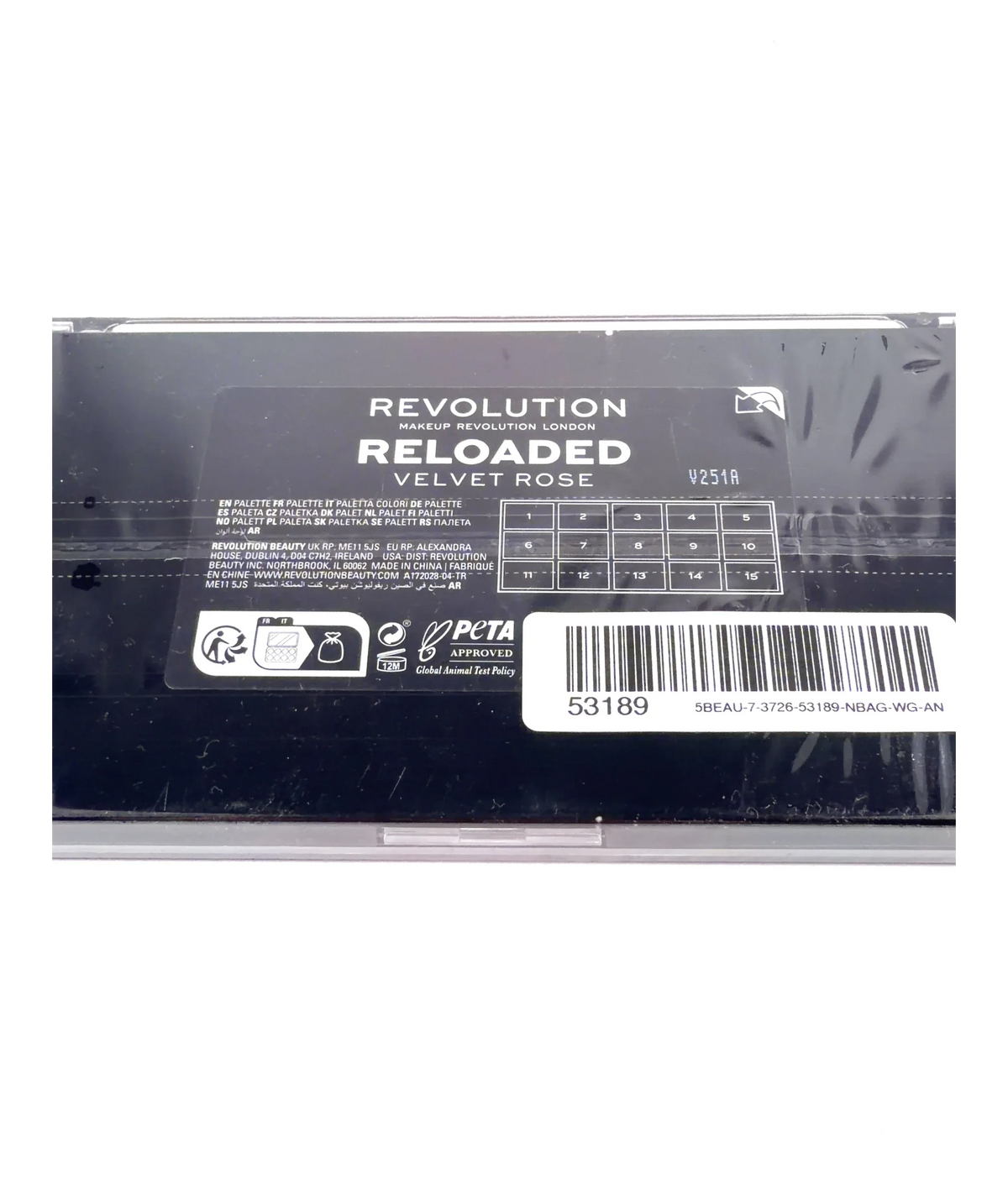Revolution Velvet Rose Reloaded Eyeshadow Palette, size 1.10g — detail