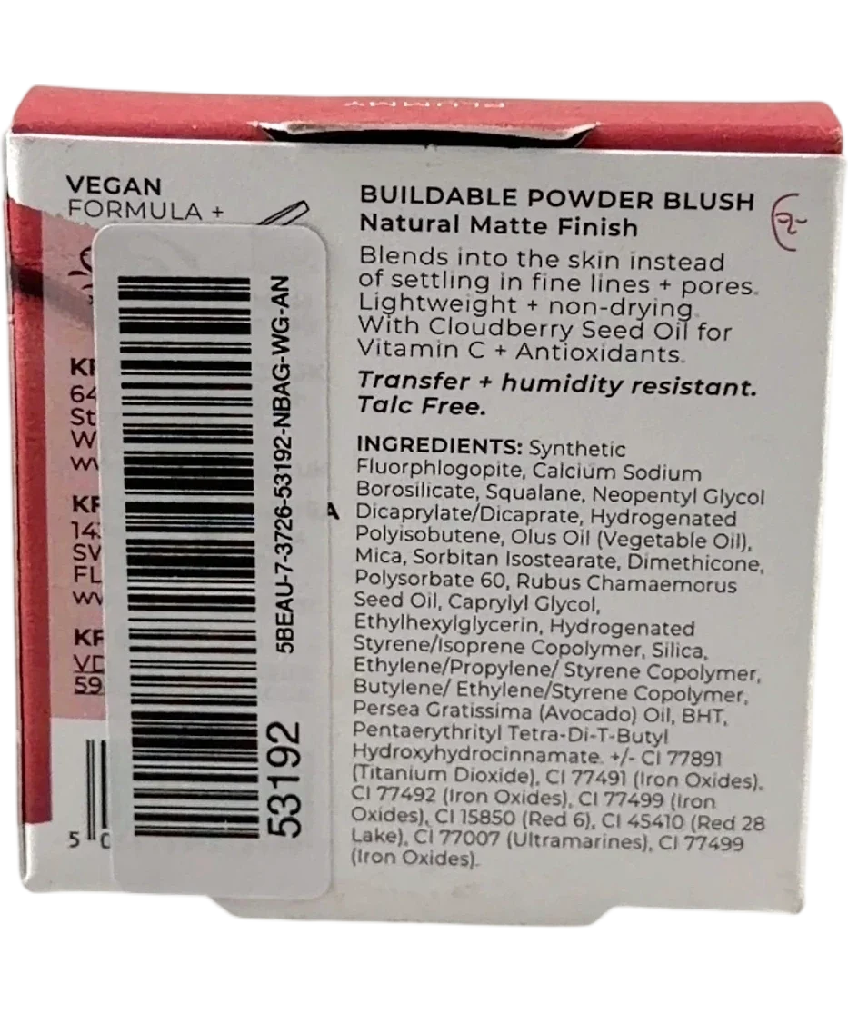 WUNDER2 PLUMMY BLUSH MELTING POWDER TEXTURE, size 4.5g — back