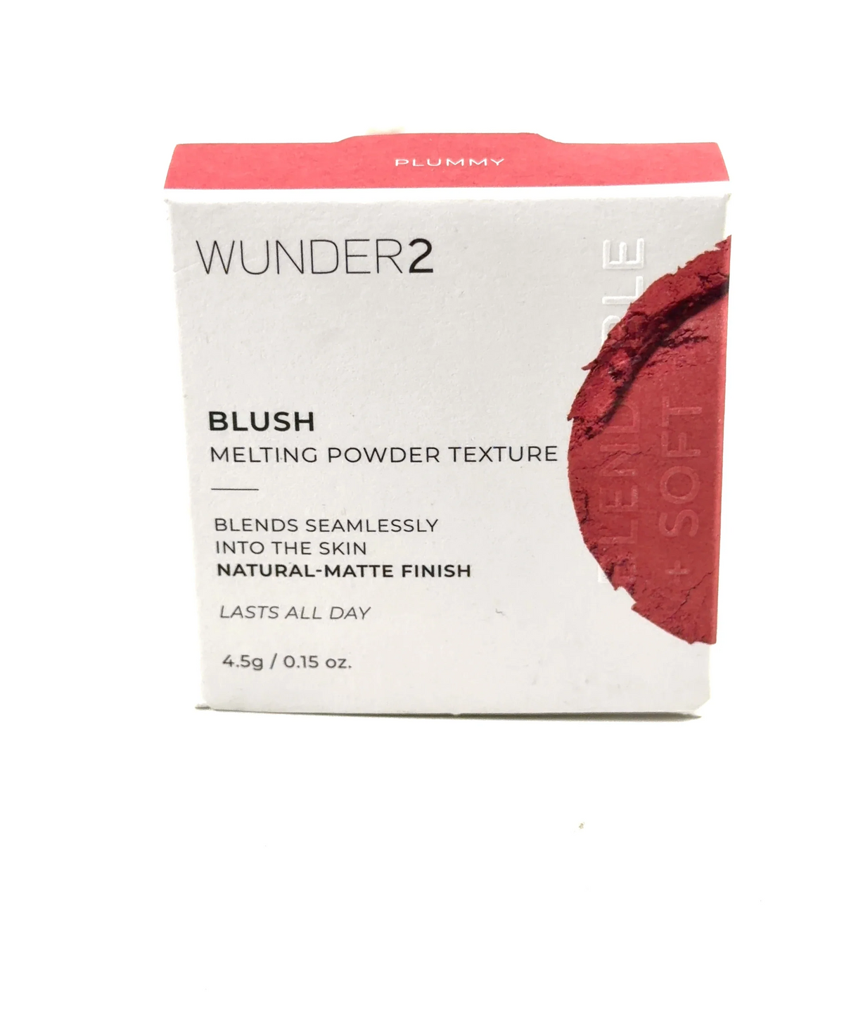 WUNDER2 PLUMMY BLUSH MELTING POWDER TEXTURE, size 4.5g — label