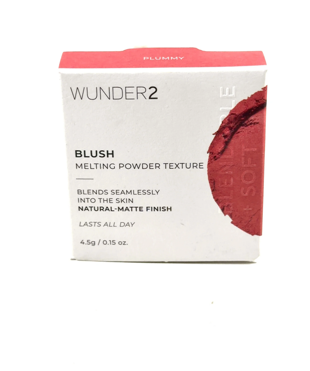 WUNDER2 PLUMMY BLUSH MELTING POWDER TEXTURE, size 4.5g — care label