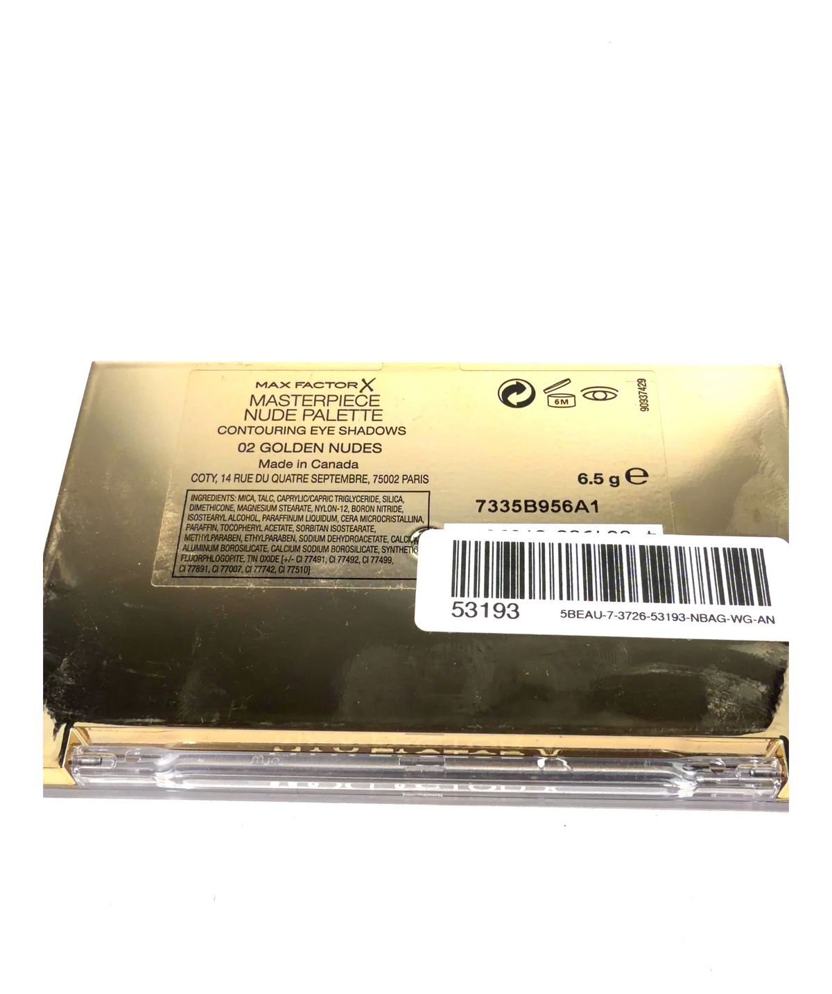 Max Factor 02 Golden Nudes MASTERPIECE NUDE PALETTE CONTOURING EYE SHADOWS 02 GOLDEN NUDES, size 6.5g — fabric detail