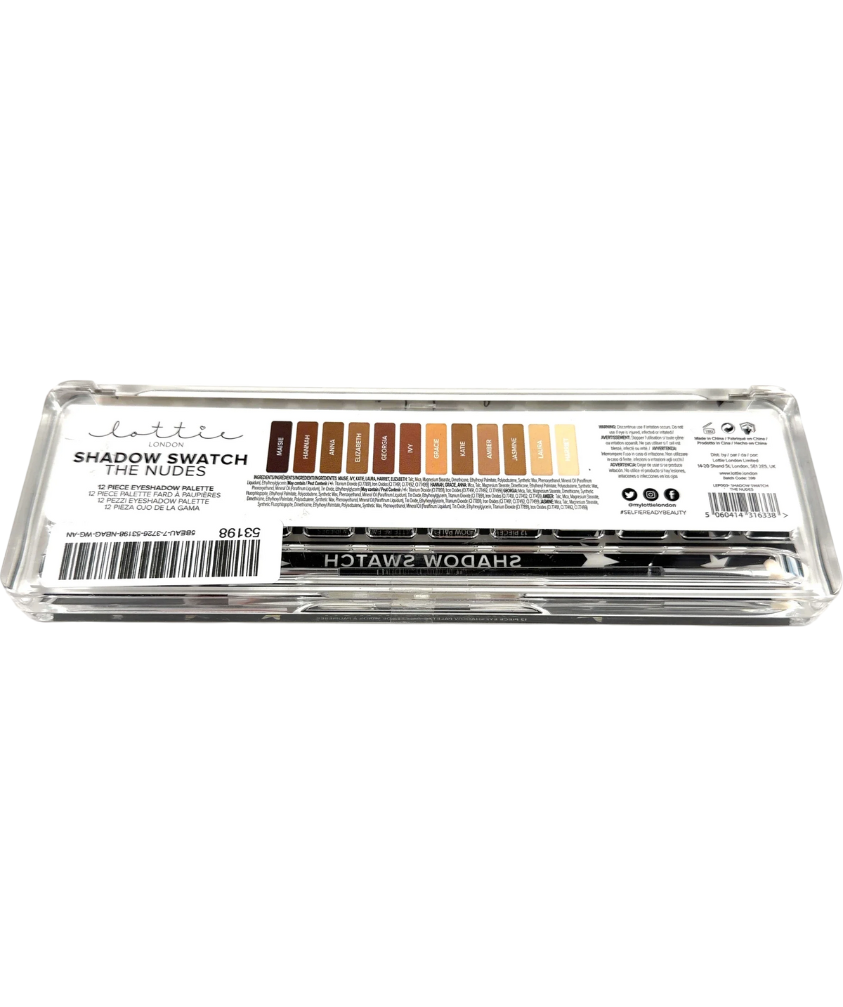 Lottie The Nudes SHADOW SWATCH, size 12g — back