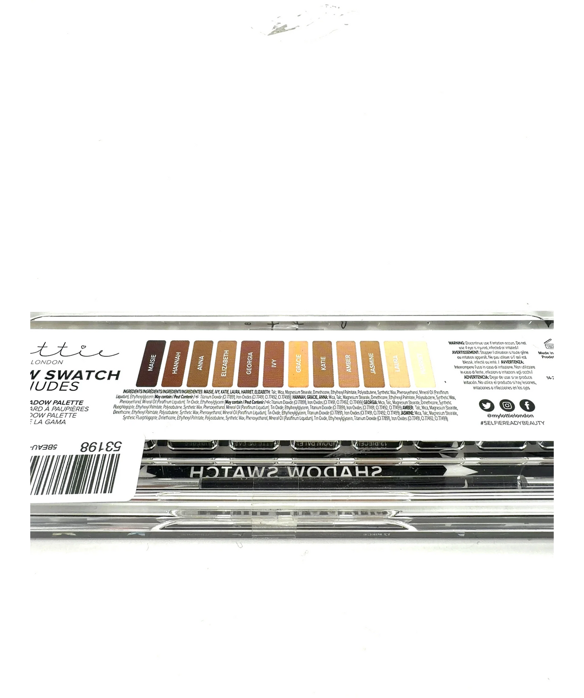 Lottie The Nudes SHADOW SWATCH, size 12g — fabric detail