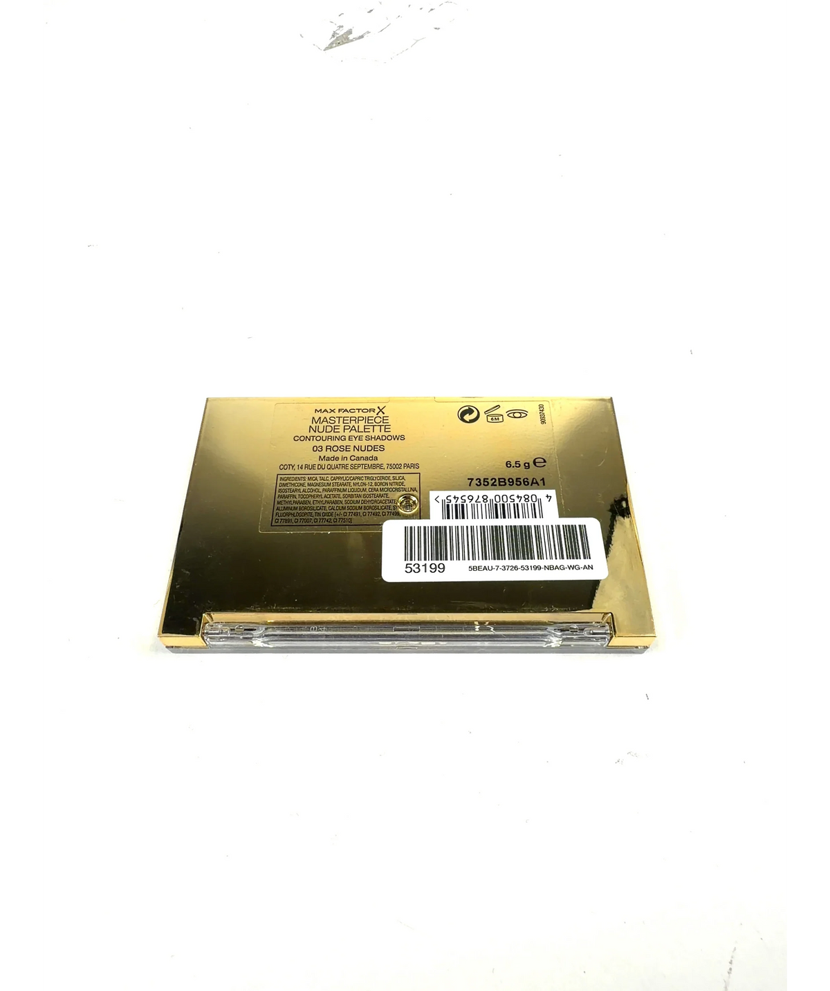 Max Factor 03 Rose Nudes MASTERPIECE NUDE PALETTE, size 6.5g — care label