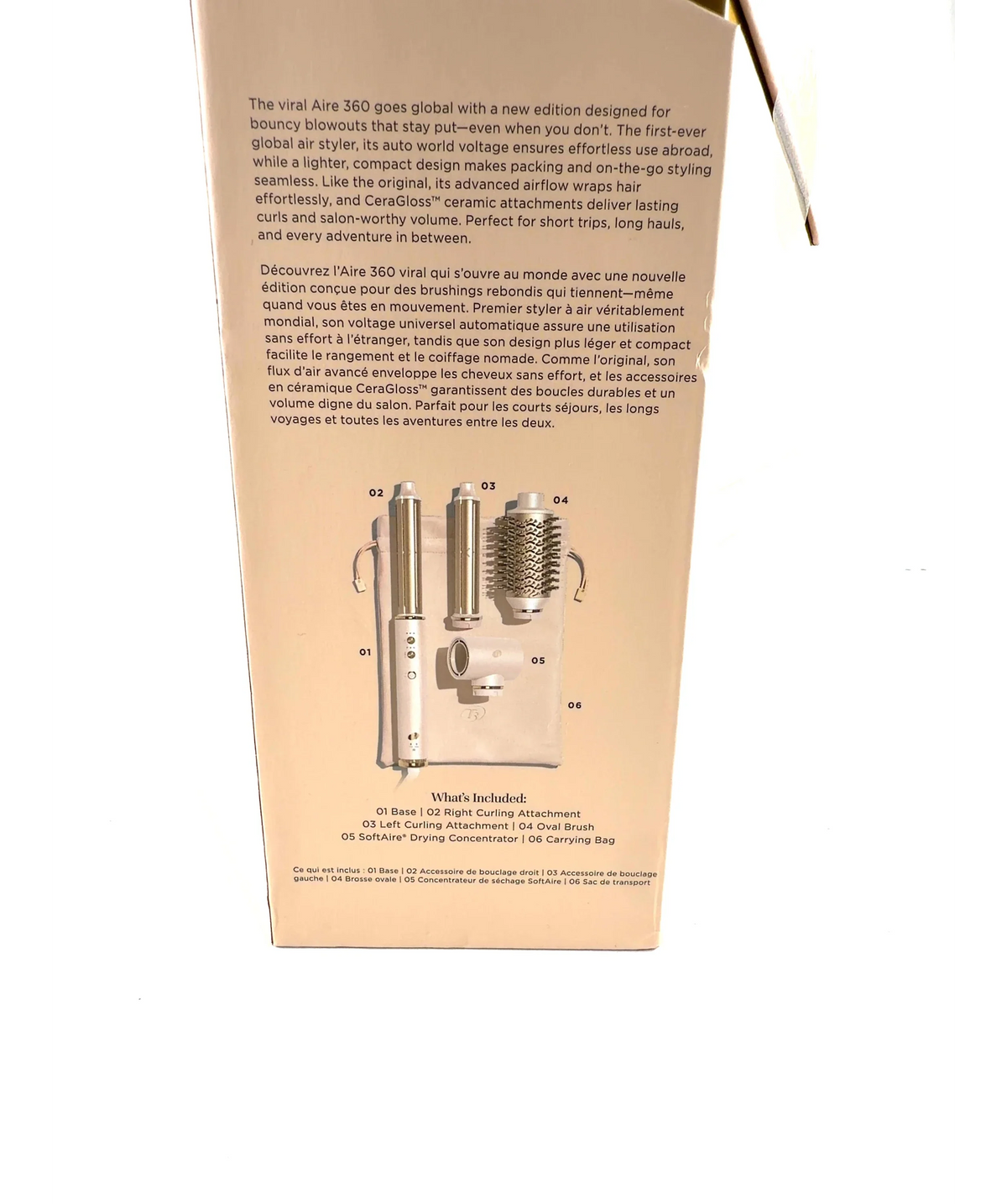 T3 Aire 360 Ceramic Air Styler Blowout Kit — care label