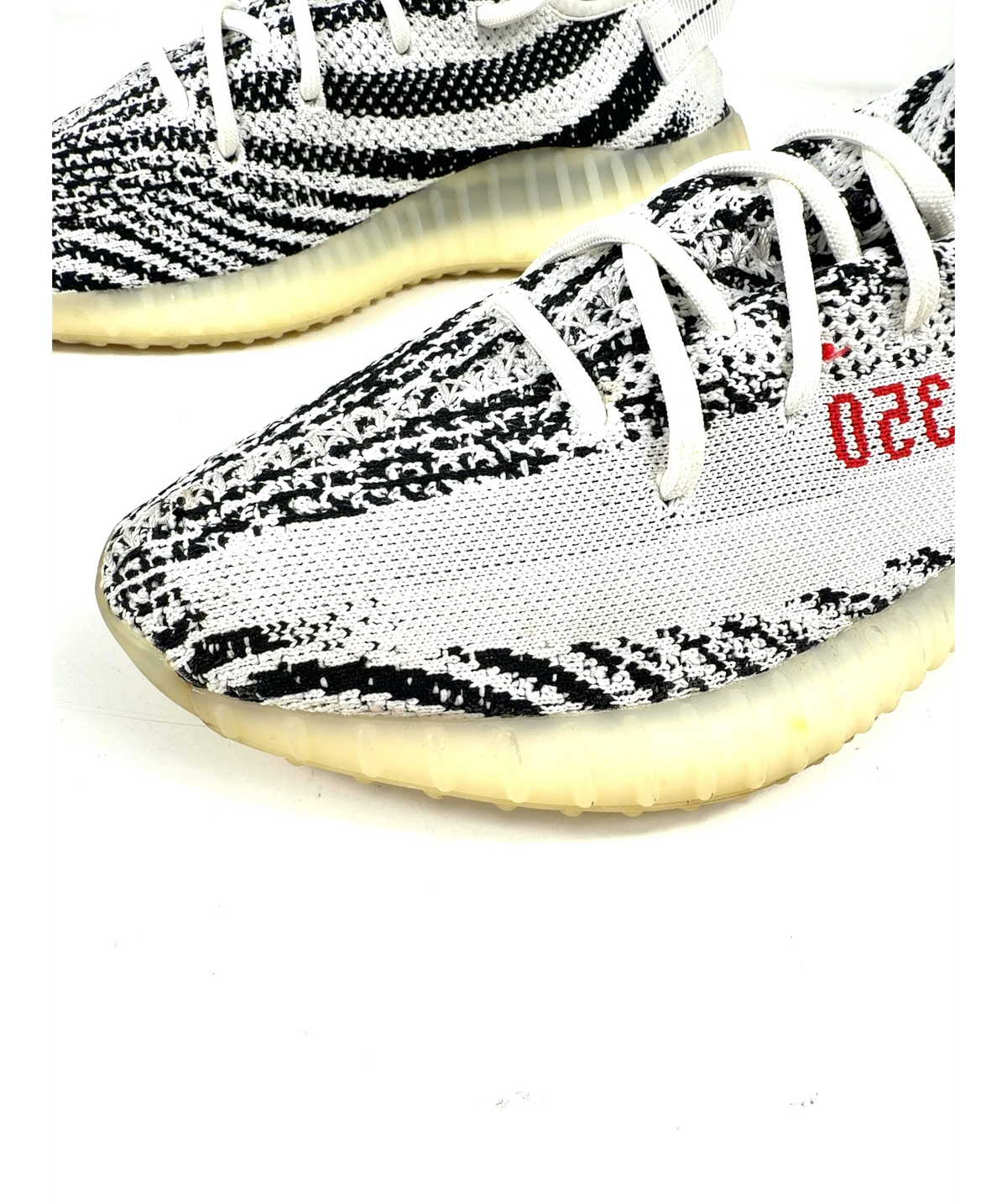 adidas White Yeezy Boost 350 V2 "Zebra", size UK 9 EU 43 👞 — additional view