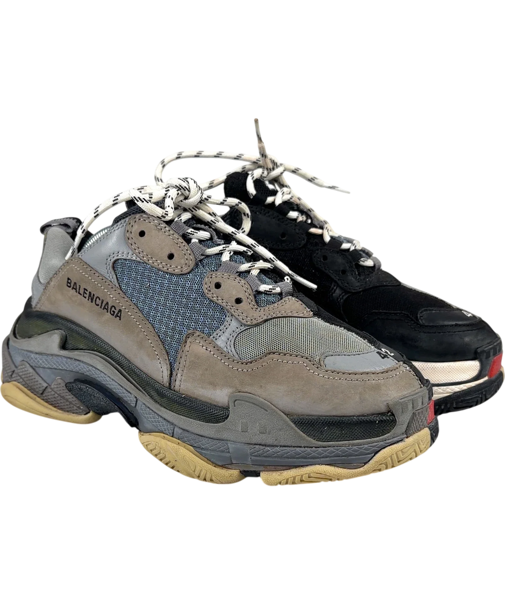 Balenciaga black Triple S Split, size UK 8 EU 41 👠 — front