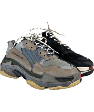 Balenciaga Triple S Split Black Grey Trainers EU 42 UK 8