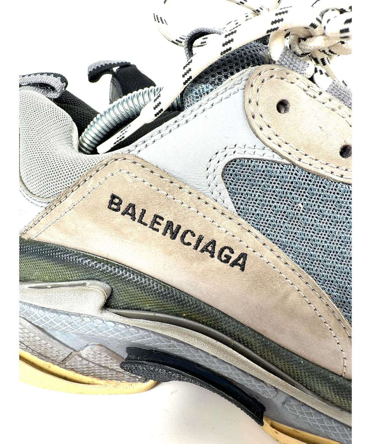 Balenciaga black Triple S Split, size UK 8 EU 41 👠 — care label