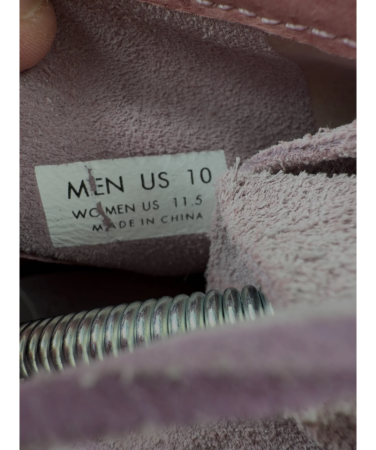 CLEARWEATHER x BARNEYS NEW YORK pink Colour, size UK 9 EU 43 👞 — fabric detail