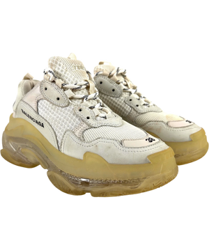 Balenciaga White Triple S Clear Sole Trainers UK 5 EU 38