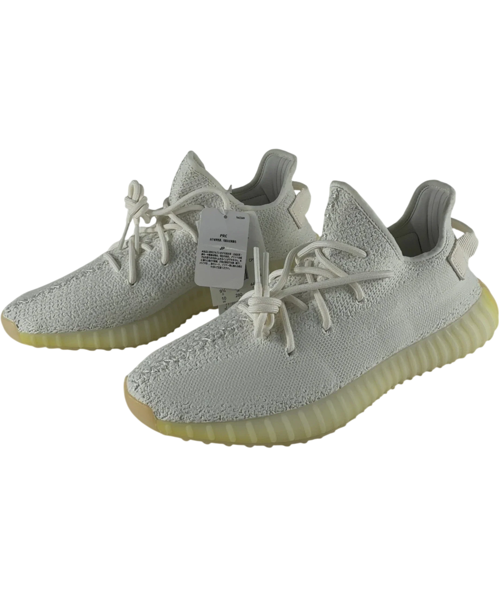 adidas White Yeezy Boost 350 v2 "Triple White" sneakers, size UK 9 EU 42 👠 — label