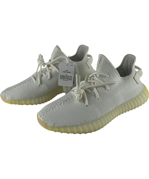 adidas White Yeezy Boost 350 v2 "Triple White" sneakers, size UK 9 EU 42 👠 — label