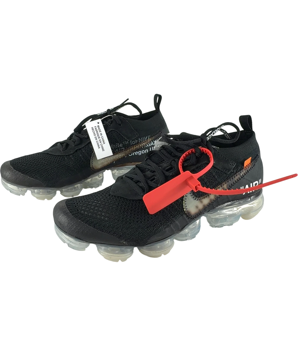 Nike Black x Off-White The 10 Air VaporMax FK Black, size UK 10 EU 44 👞 — label