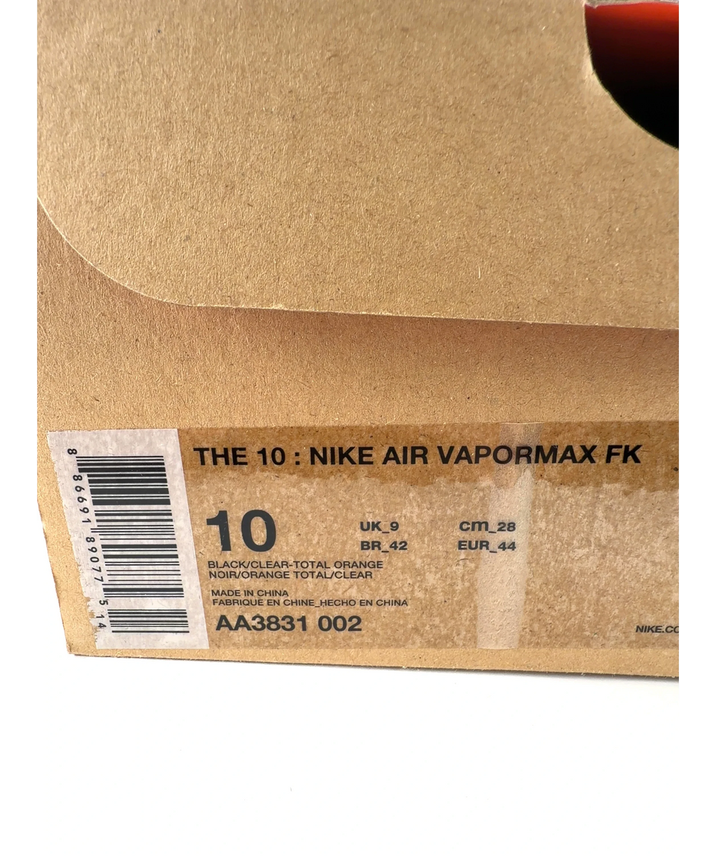 Nike Black x Off-White The 10 Air VaporMax FK Black, size UK 10 EU 44 👞 — fabric detail
