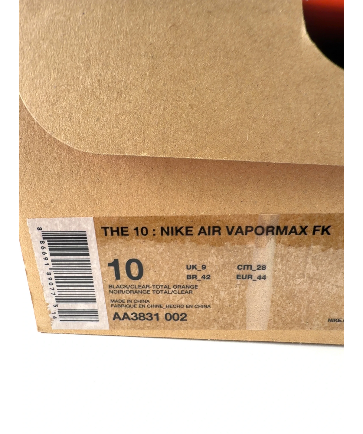 Nike Black x Off-White The 10 Air VaporMax FK Black, size UK 10 EU 44 👞 — additional view