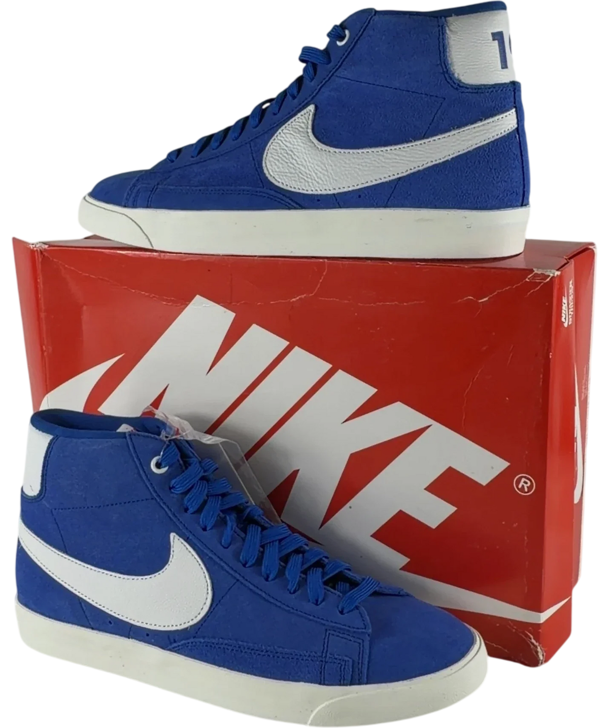 Nike Blue x Stranger Things Blazer Mid QS ST Game Royal, size UK 9 EU 42 👠 — front
