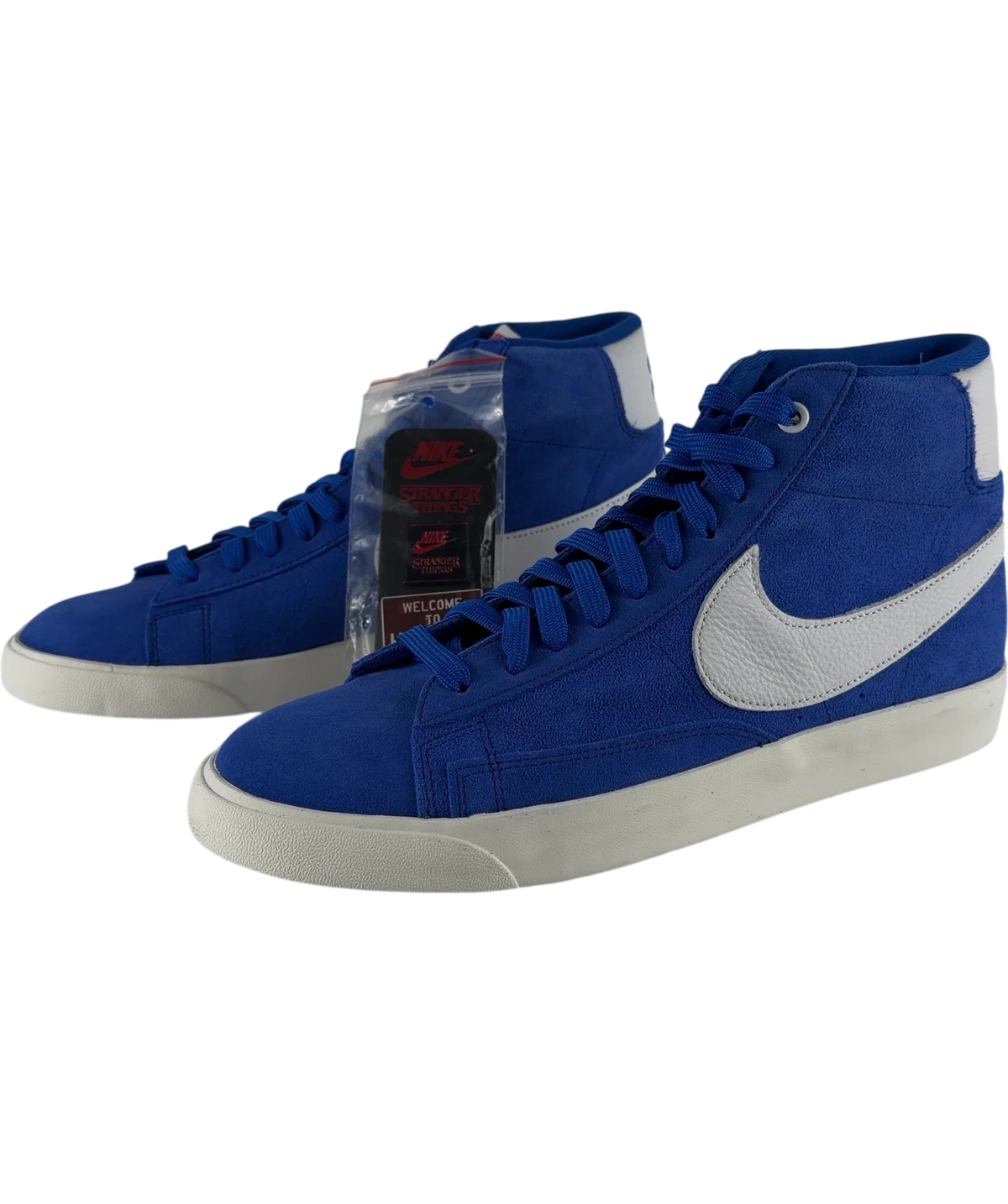 Nike Blue x Stranger Things Blazer Mid QS ST Game Royal, size UK 9 EU 42 👠 — label