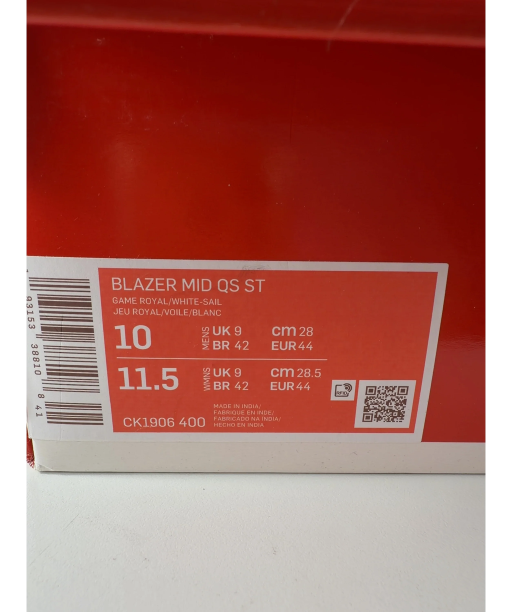 Nike Blue x Stranger Things Blazer Mid QS ST Game Royal, size UK 9 EU 42 👠 — additional view