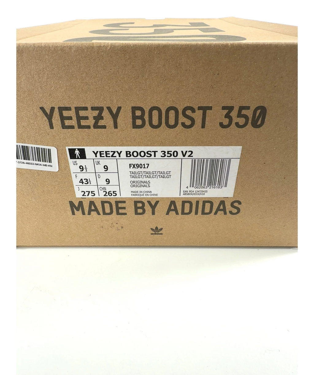 adidas Grey Yeezy Boost 350 V2 Tail LighT GREY TRAINERS, size UK 9 EU 42 👠 — care label