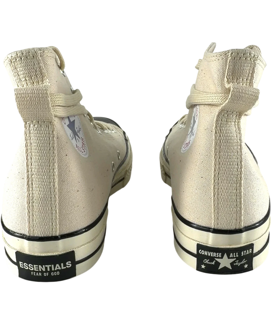 Converse Cream x Fear of God Chuck 70 Hi Natural Ivory HIGH TOP TRAINERS, size UK 10 EU 44 👞 — back
