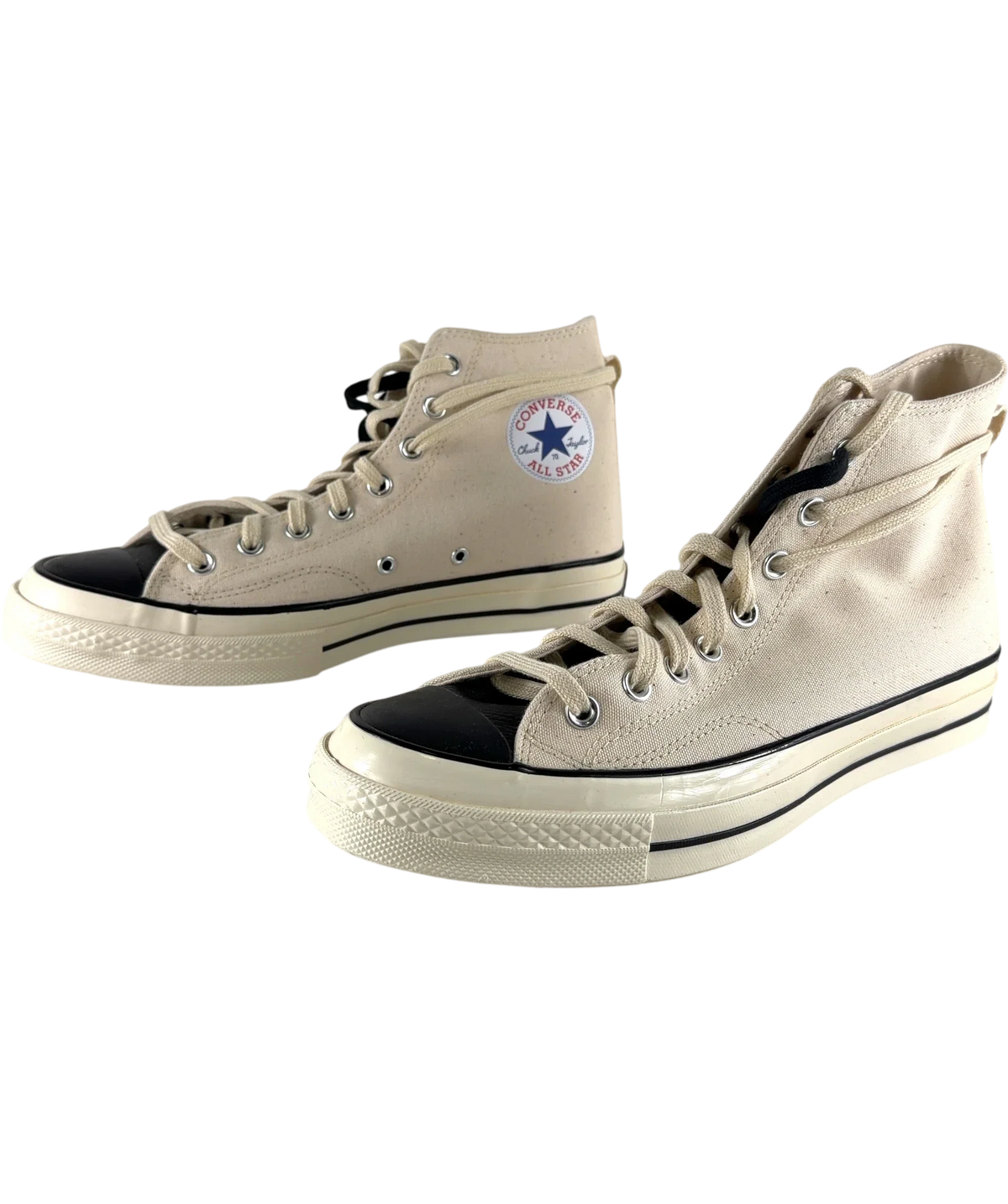 Converse Cream x Fear of God Chuck 70 Hi Natural Ivory HIGH TOP TRAINERS, size UK 10 EU 44 👞 — label