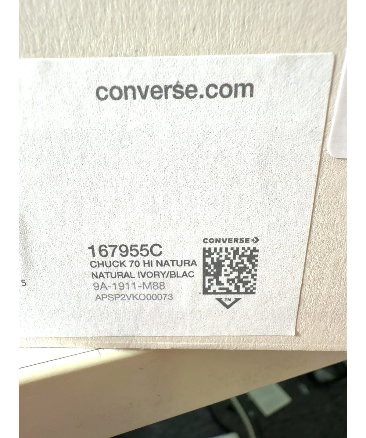 Converse Cream x Fear of God Chuck 70 Hi Natural Ivory HIGH TOP TRAINERS, size UK 10 EU 44 👞 — additional view