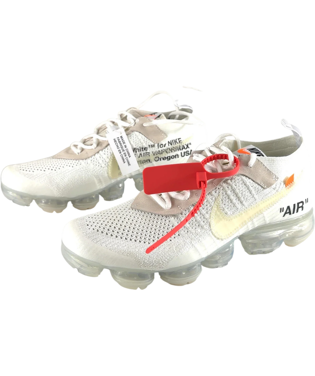 Nike White x Off-White Air VaporMax White TRAINERS, size UK 10 EU 44 👞 — label