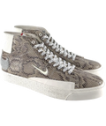 Nike Grey SB x Soulland Blazer Mid QS Fri.day 03 Snakeskin Hi-top trainers, size UK 8 EU 41 👠 — front