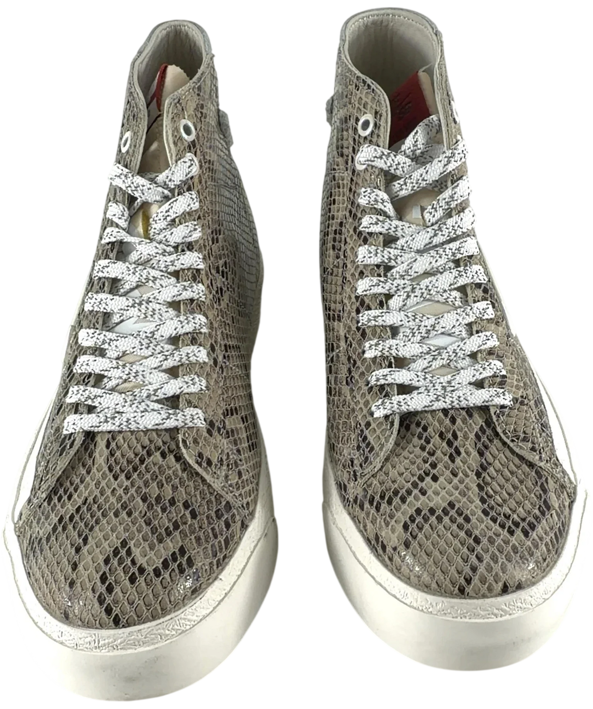 Nike Grey SB x Soulland Blazer Mid QS Fri.day 03 Snakeskin Hi-top trainers, size UK 8 EU 41 👠 — detail