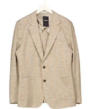 Reiss Flight Oatmeal Puppytooth Single Breasted Blazer UK 42