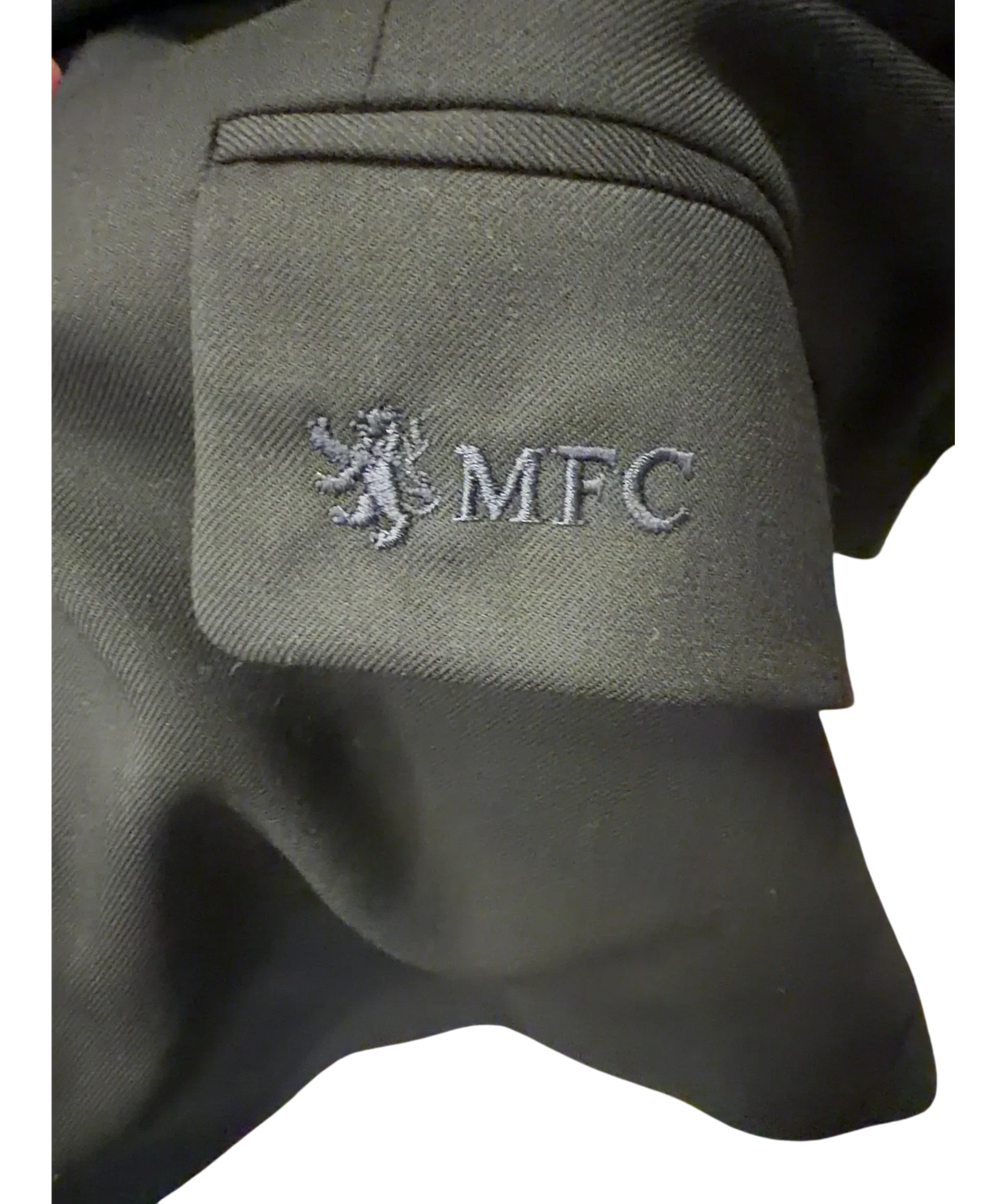 Paul Smith Blue Soho Fit Blazer with MFC Embroidery, size UK 40" CHEST — fabric detail