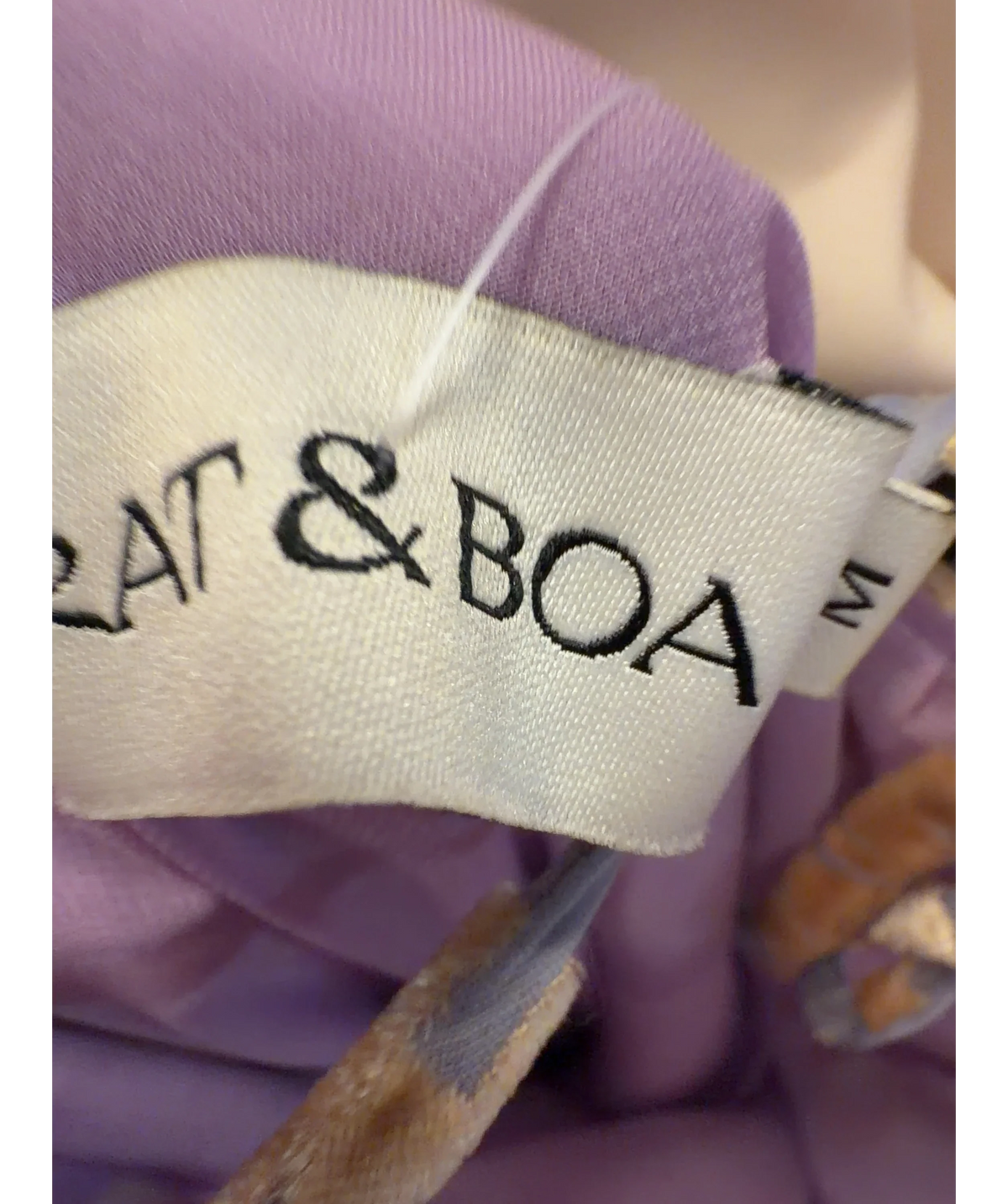 Rat & Boa lilac Athena Dress, size UK M — detail