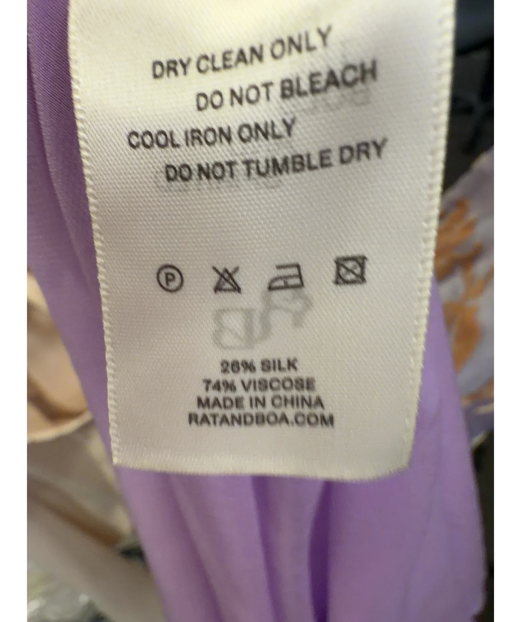 Rat & Boa lilac Athena Dress, size UK M — label