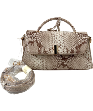 New Look Beige Snakeskin Handbag One Size