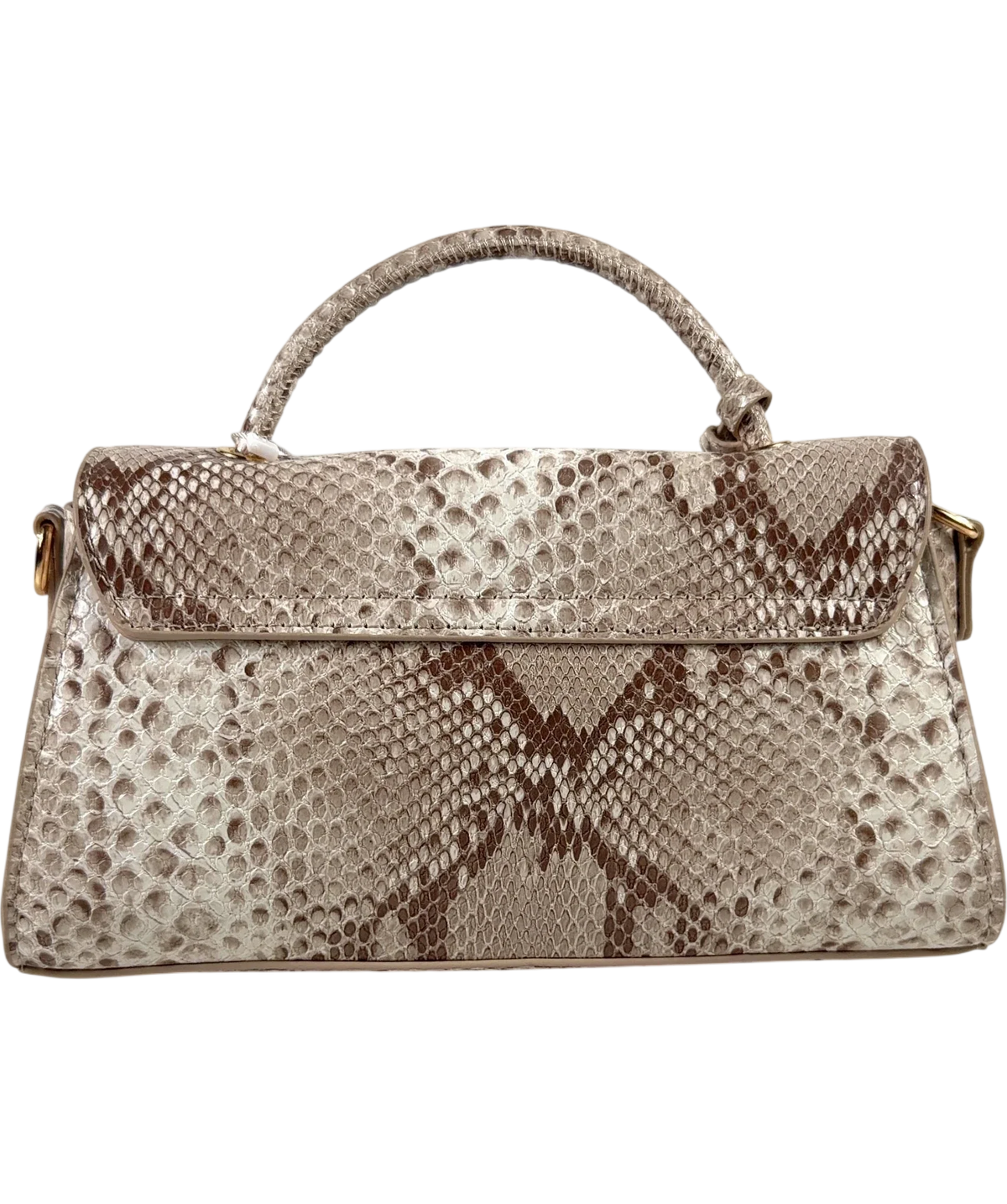 New Look Beige Snakeskin Handbag One Size — Back